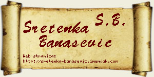 Sretenka Banašević vizit kartica